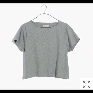 Madewell NWT Setlist Boxy Tee Hthr Smoke, Size L